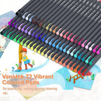 Vanstek 72 Colors Journal Planner Colored Pens, Fineliner Pens - Image 2