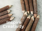 BSIRI Black Pencils Wood Pack of 12 in 7 Inch Tree Bark Wooden Favors in Rustic - Image 9