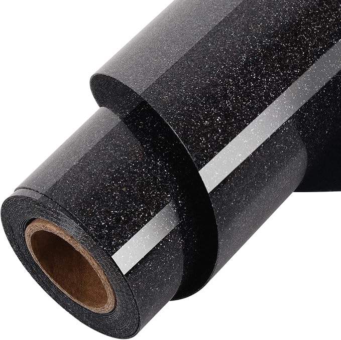 TORC Holographic Black Glitter HTV Heat Transfer Vinyl HTV Rolls by TORC
