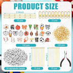 CraftyDream 558 Pcs Sports Keychain Making Kit Sports Charms DIY Key Chain - Image 2