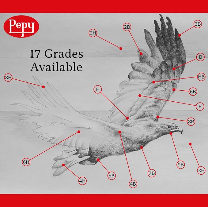 Pepy Graphite Professional Drawing Pencils - Image 3