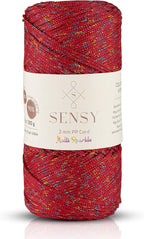 Sensy Premium 2mm 251 Yards Sparkle Polyester Rope 90% Polypropylene 10% by SSENSY