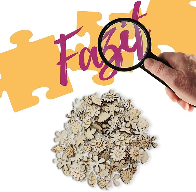 100 Pcs Unfinished Wooden Cutouts - Image 3