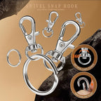 LEOBRO 100PCS Keychain Clip and Key Ring, Lobster Claw Clasps, Key Chain Rings - Image 4
