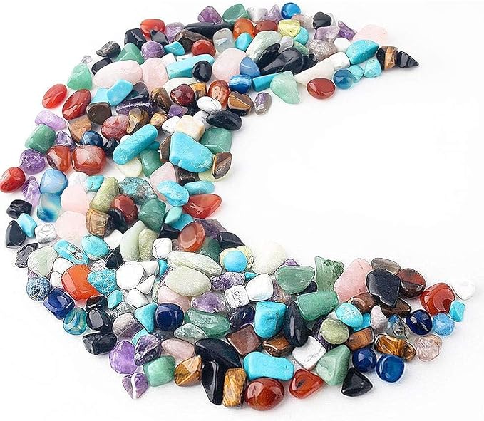 JOHOUSE 1LB Quartz Crystals, Crushed Chips, Polished Stone Vase Filler | by JOHOUSE
