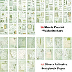 Vintage Washi Stickers for Journaling, 40 Sheets Ephemera Sticker Book for - Image 2