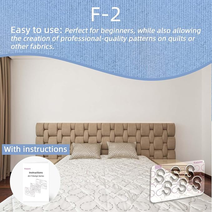 3Pcs Free Motion Quilting Templates - Image 4