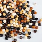 600pcs 10mm Wooden Beads for Jewelry Making, Large Hole Natural Wood Spacer - Image 6