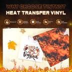 Tintnut Orange Black Flame Heat Transfer Vinyl Roll, stretch washable, heat - Image 3