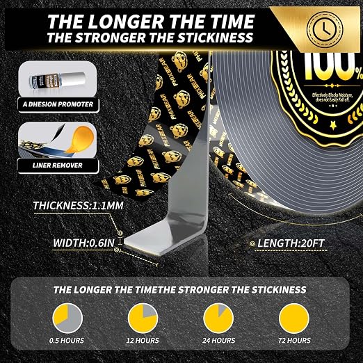 Heavy Duty Double Sided Tape for Automotive, No Residue, High Temperature - Image 8