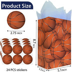 Basketball Party Favor Bags – 24 Pcs Basketball Gift Bags - Image 3