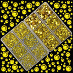 10000Pcs 2-Boxes Mixed Size Hot Fix Round Crystals Gems Glass Stones Hotfix - Image 2