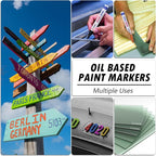 Pink Paint Markers, 3 Pack Oil-Based Waterproof Quick Dry Permanent Paint Pen - Image 4