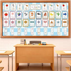 Blue Checkered Bulletin Board Paper Roll Retro Pastel Blue Bulletin Board - Image 3
