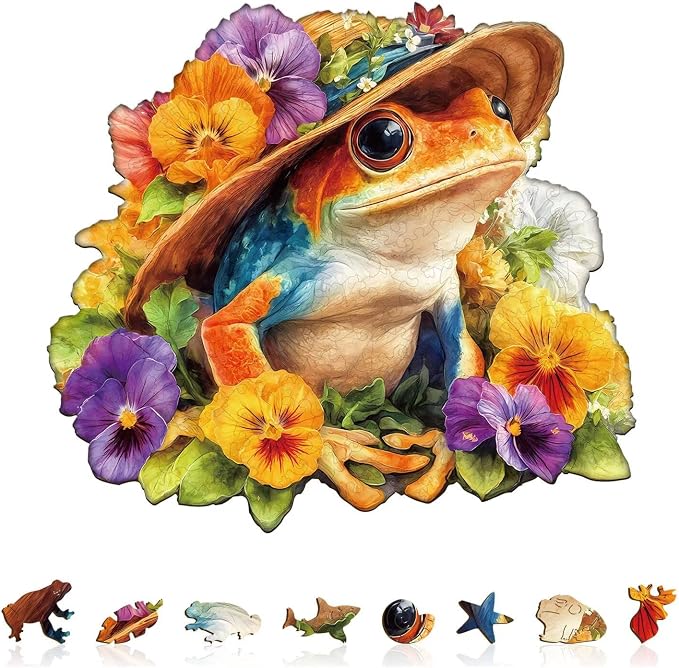 Flower Frog Puzzles Adults Gifts by Jollitot