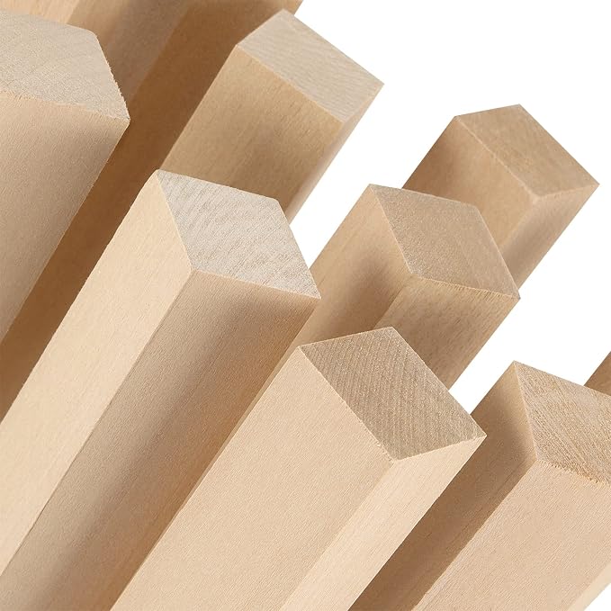JAPCHET 20 PCS 6 x 1 x 1 Inch Basswood Carving Blocks, Natural Whittling Blocks - Image 3