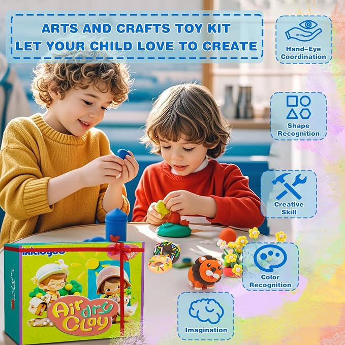 Ixiaoyoo Air Dry Clay, 78 Colors Foam Modeling Clay - Image 5