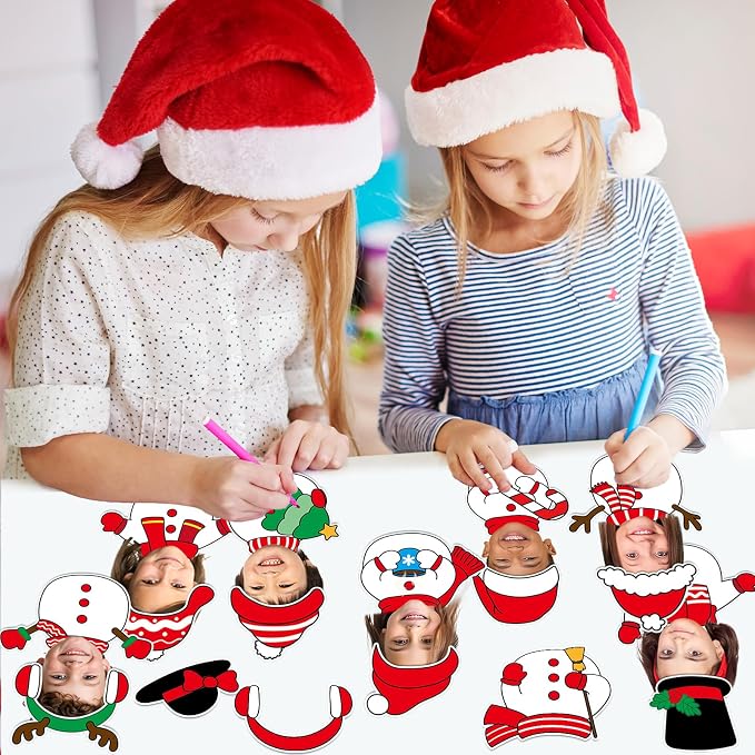 60pcs Christmas Theme Cutouts Snowman Bulletin Board Decorations Xmas Snowman - Image 6