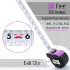 Mr. Pen- Retractable Tape Measure 25 ft, Pastel Purple, Easy Read | Steel - Image 3