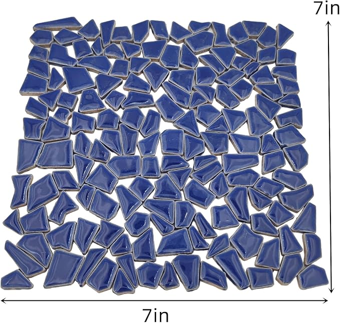 200g Ceramic Mosaic Tiles for Crafts, Irregular Stained Ceramic 0.2"x0.8" - Image 4