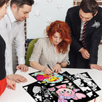 Zhanmai 48 Pcs Love Edition Velvet Coloring Posters Felt Pages to Color Fuzzy - Image 6