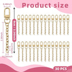 NCIWAN 30 PCS Keychain Making Kit Swivel Snap Hook Lobster Claw Clasps and - Image 2