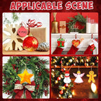 80PCS Wooden Christmas Ornaments to Paint, 8 Styles DIY Blank Unfinished Wood - Image 6