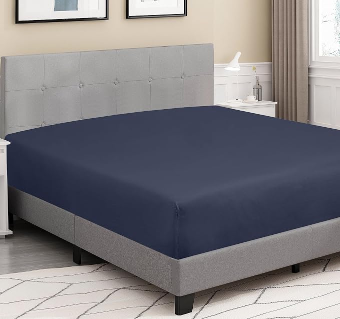 ROYALE LINENS 300 Thread Count 100% Long Staple Combed Cotton Fitted Sheet Queen - Image 4