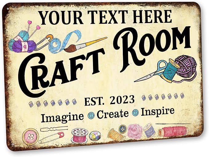 Personalized Craft Room Sign Custom Sign Art Room Décor by ChicoCreekSigns