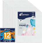 Canvas Panels 12x16 Inch 12-Pack, 10 oz Primed 100% Cotton Canvases - Image 9