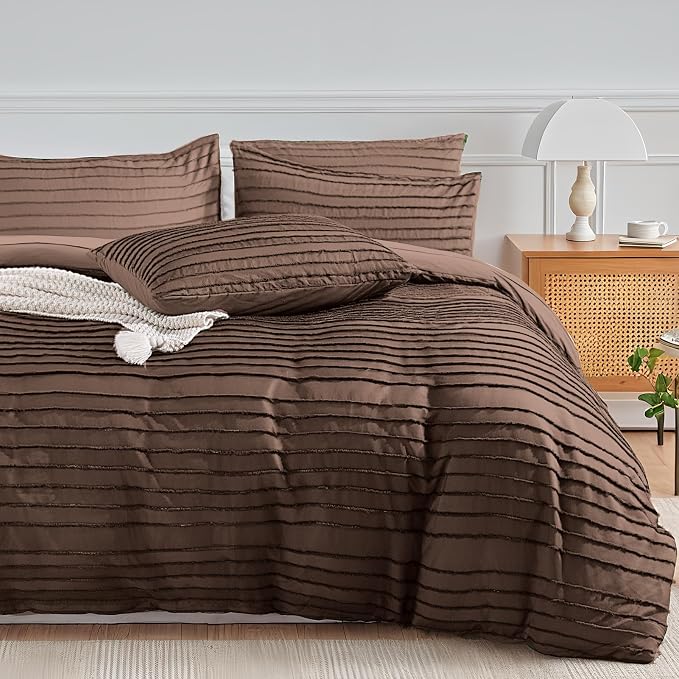NEXHOME PRO Duvet Cover Queen, 3 Pieces Boho Tufted Duvet Cover Set, Soft and by NEXHOMEPRO