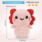 WaldyWop Crochet Kit for Beginners Adults, Wobbles Crochet Animal Kit, Complete - Image 4