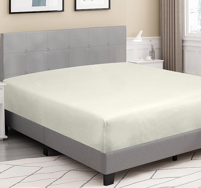 ROYALE LINENS 300 Thread Count 100% Long Staple Combed Cotton Fitted Sheet King - Image 2
