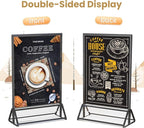 6 Pcs Acrylic Sign Holder 8.5X11 Double-Sided Black Picture Frame | Acrylic - Image 3