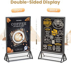 Acrylic Sign Holder 5X7 Double-Sided Black Picture Frame -6 Pack | Acrylic - Image 3