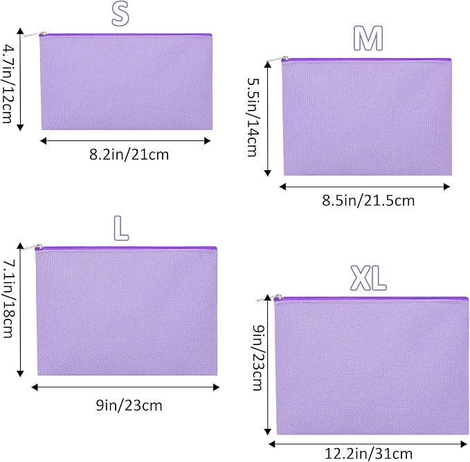 12 Pieces Cotton Canvas Makeup Bag, Blank DIY Craft Bag - Image 7