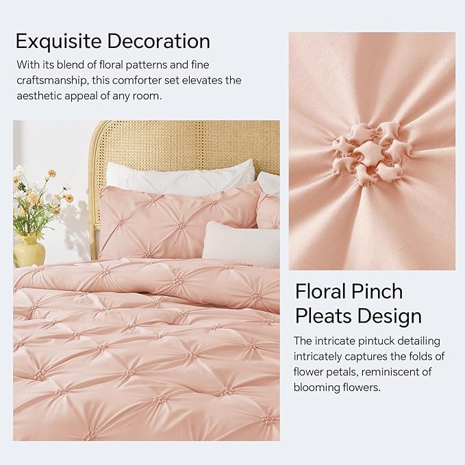 BEDELITE Dusty Pink Twin Comforter Set - Image 4
