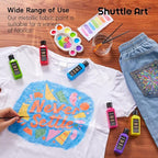 Metallic Fabric Paint, Shuttle Art 18 Metallic Colors Permanent Soft Fabric - Image 4
