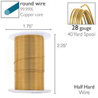 The Beadsmith Wire Elements 28-Gauge Lacquered Tarnish-Resistant Copper Wire - Image 4