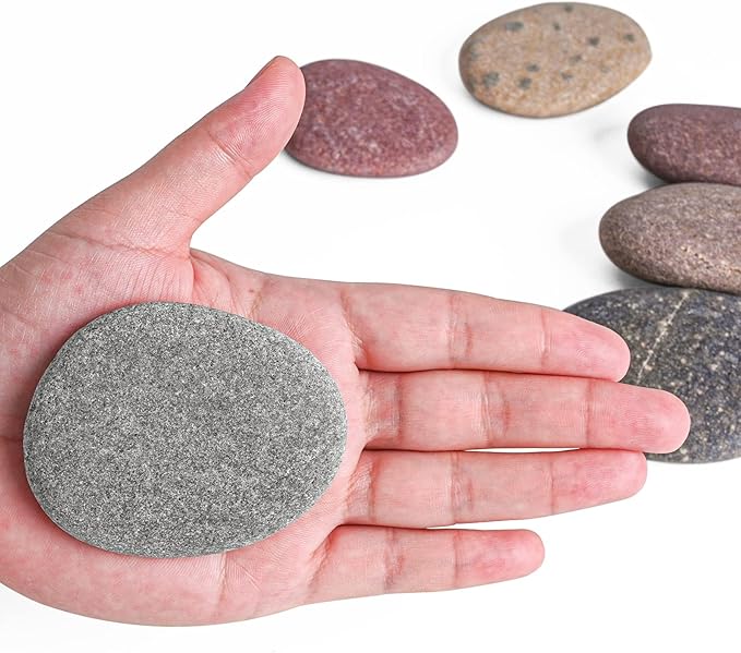 River Rocks for Painting 35 Pcs Large 2-3 Inch Flat Smooth Painting Stones - Image 7