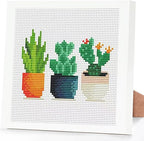 Tiwabb Succulent Cross Stitch Kits, Cactus Cross Stitch Kits by DIYHomeDecor