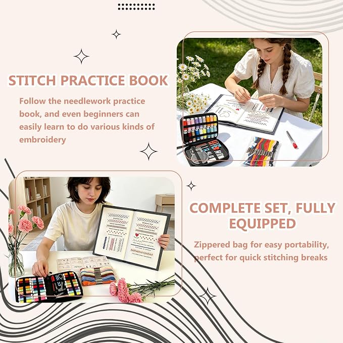 EVOCKAY 2026 Embroidery Stitch Book Kit - Image 4