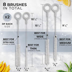 Buenalife Heavy Duty Cleaning Brushes Set of 8 - Image 2