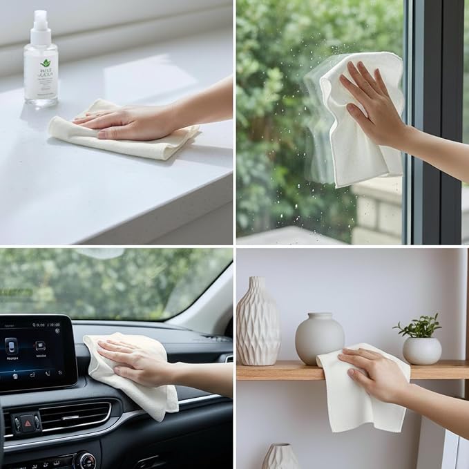 Flour Sack Shop Towels, Natural Cotton Cleaning Towels 14" x 12", Automotive - Image 6