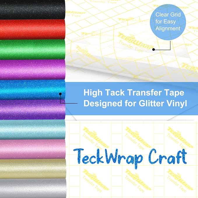 TECKWRAP High Tack Transfer Paper Tape 12" x 10 FT - Image 2