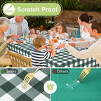 Smiry Rectangle Table Cloth, Waterproof Vinyl Tablecloth - Image 5