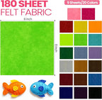 Moukeren 180 Pcs 8 x 8 Inch Felt Sheets Bulk - Image 3