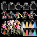 TaoBary 91 Pcs DIY Handmade Transparent Dried Flower Bookmark Set Include by TaoBary