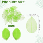 uxcell 100 Pcs Grass Green Skeleton Leaves - Image 2