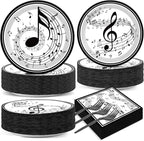 200Pcs Musical Note Plates Napkins Music Notes Themed Party Tableware Set Baby by Naozinebi
